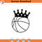 SVG2090-Crowned Basketball Svg, Basketball Png, Basketball T-shirt, Cheer Mom, Game Day Vibes Cut File Cricut, Silhouette, Png Pdf, Vector.jpg
