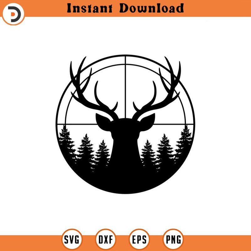SVG2103-Deer Hunting Svg, Reindeer Svg, Deer Hunt Svg, Hunting Season Svg, Hunter Svg Cut File Cricut, Silhouette, Png Pdf, Vector, Decal, Sticker.jpg