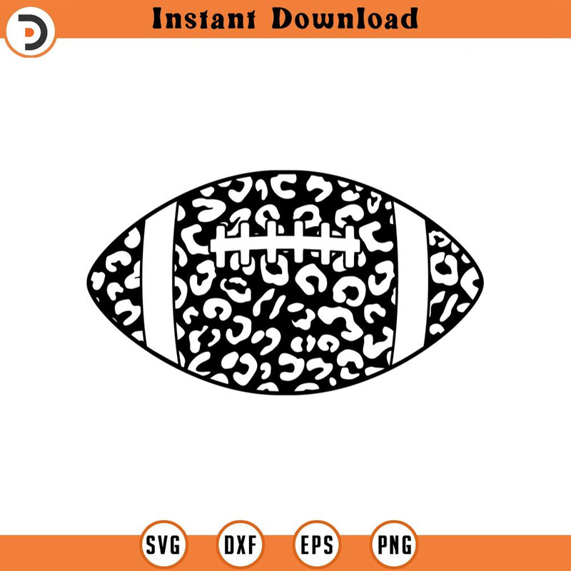 SVG2126-Football Leopard Svg, Rugby Leopard Svg, Cheetah Spots Svg, Cheer Mom T-Shirt Print Cut File Cricut, Silhouette, Png Pdf Eps, Vector.jpg