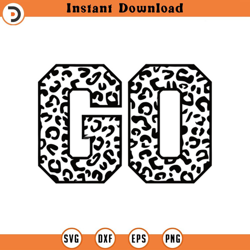 SVG2187-Go Leopard Svg, Go Word Svg, Cheerleader Mom Svg, Go Cheetah Print, Go Leopard Svg Cut File Cricut, Png Pdf Eps, Vector, Stencil.jpg