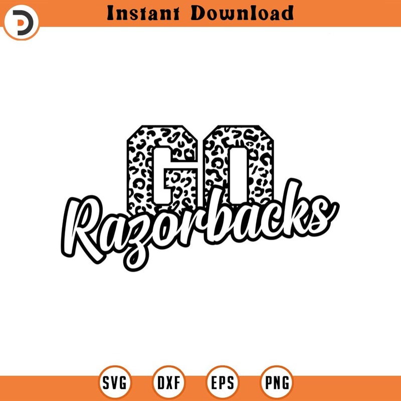 SVG2215-Go Razorbacks Leopard Svg, Go Razorbacks Football Svg, Run Razorbacks Svg, Cheer Mom T-Shirt Cut File Cricut, Png Pdf, Vector, Stencil.jpg
