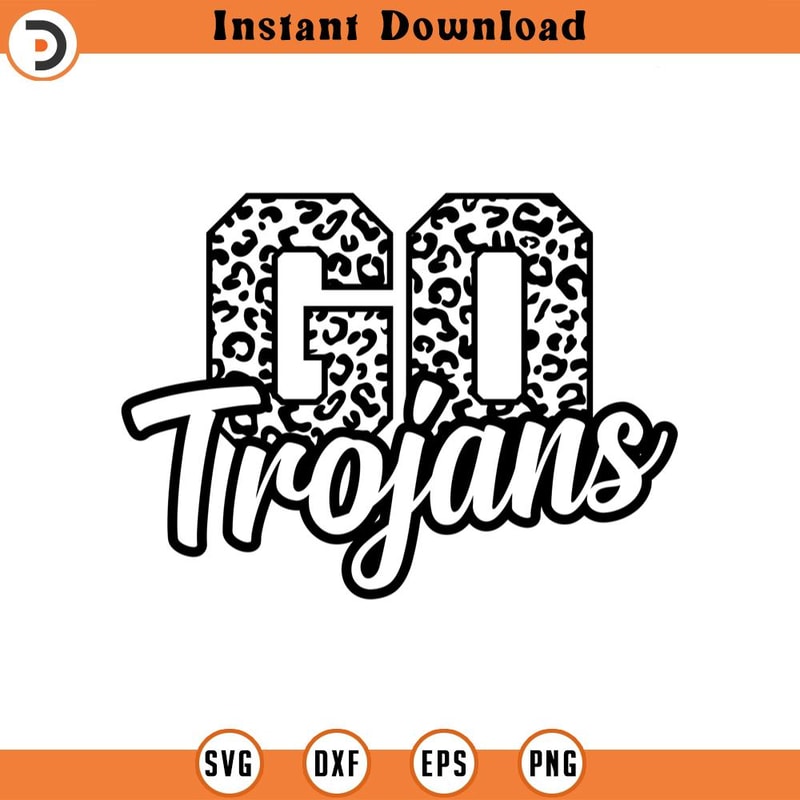 SVG2231-Go Trojans Leopard Svg, Go Trojans Football Svg, Run Trojans Svg, Cheer Mom T-Shirt Cut File Cricut, Png Pdf Eps, Vector, Stencil.jpg
