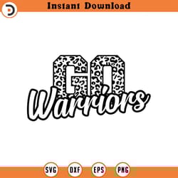 go warriors leopard svg, go warriors football svg, run warriors svg, cheer mom t-shirt cut file cricut, png pdf, vector