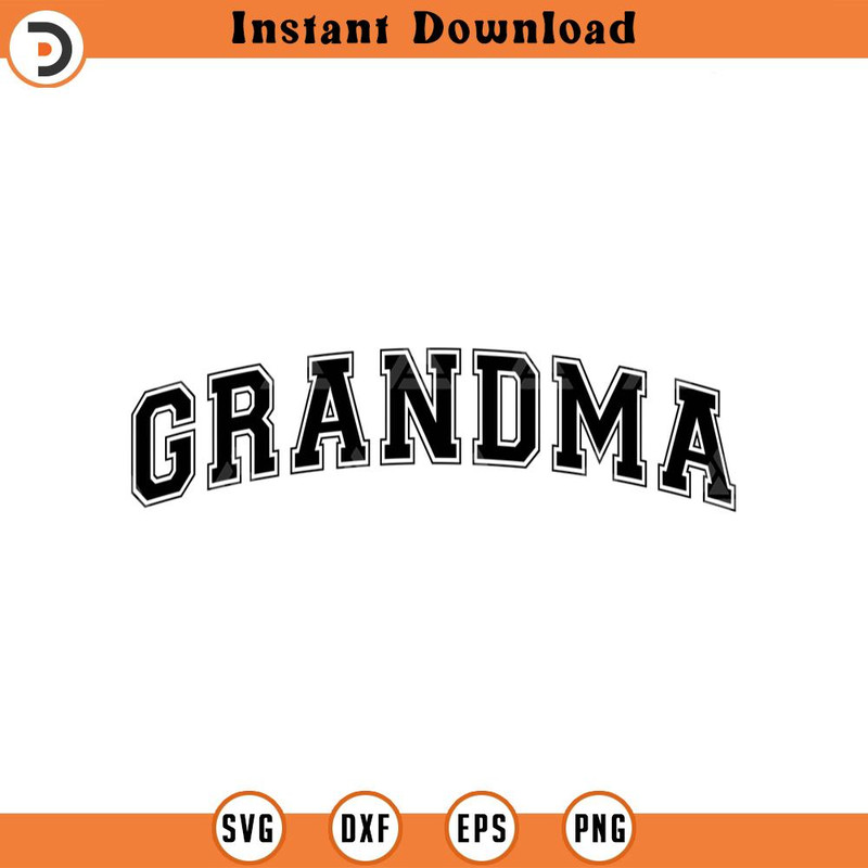 SVG2239-Grandma Svg, Grandma Varsity Svg, Grandmother, Granny, Grammy Shirt, Jersey Font, Mother's Day Cut File Cricut, Png Pdf, Vector, Sticker.jpg