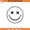 SVG2256-Happy Face Svg, Cross Eyes Svg, Retro Happy Face PNG, Positive, Good Vibes Only Cut File Cricut, Silhouette, Png Pdf, Vector.jpg