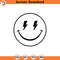 SVG2260-Happy Face Svg, Lightning Bolt Eyes Svg, Positive, Retro Happy Face PNG, Good Vibes Only Cut File Cricut, Silhouette, Png Pdf, Vector.jpg
