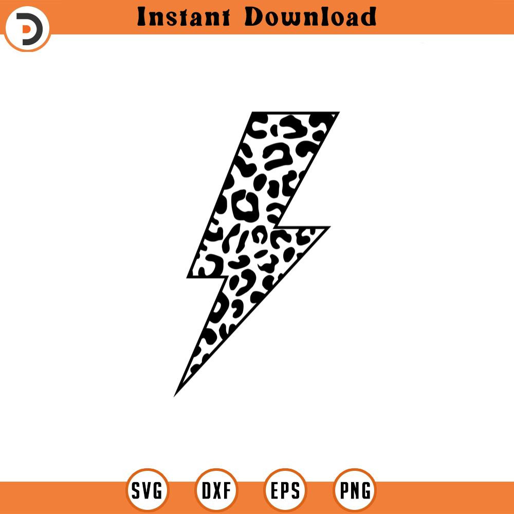 SVG2307-Leopard Lightning Bolt Svg, Leopard Print Thunder, Cheetah Lightning, Leopard Flash Cut File Cricut, Silhouette, Png Pdf Eps, Vector.jpg
