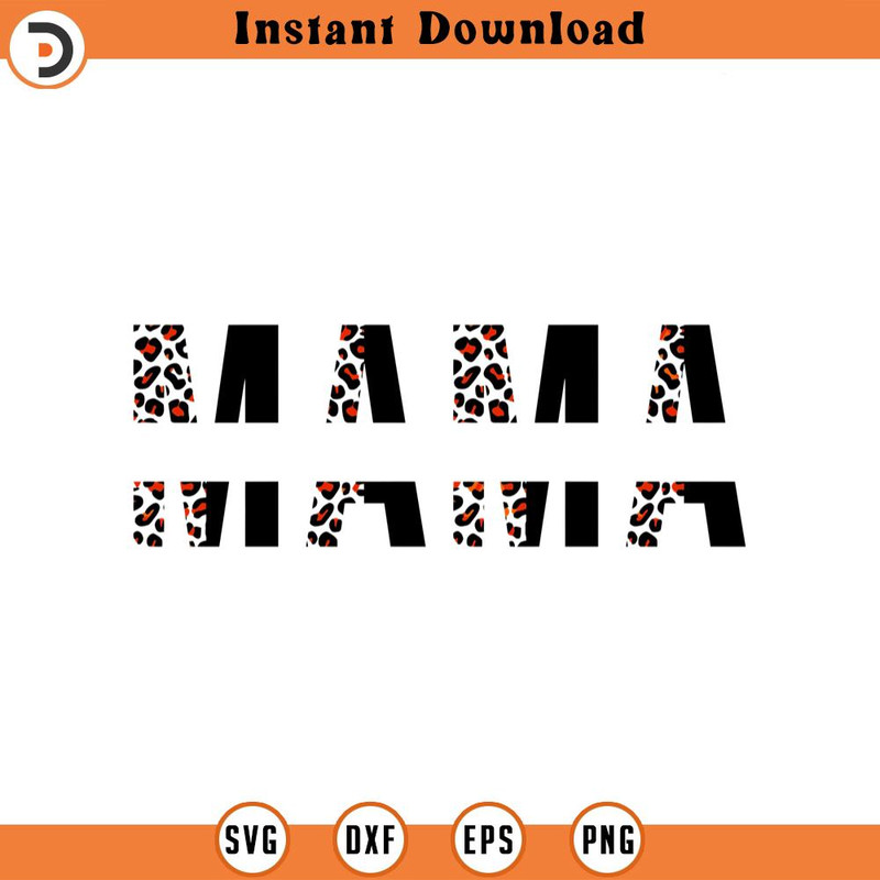 SVG2312-Leopard Mama Monogram Svg, Cheetah Mama Svg, Mom Life, Mama Png, Mama Shirt, Mother's Day Cut File Cricut, Png Pdf, Vector, Vinyl, Sticker.jpg