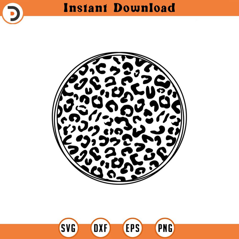 SVG2321-Leopard Print Circle Monogram Svg, Cheetah Spots Svg, Scribble Circle Svg Cut File Cricut, Silhouette, Png Pdf Eps, Vector, Stencil, Vinyl.jpg