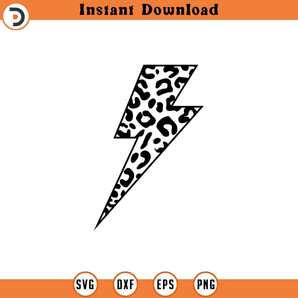 SVG2323-Lightning Bolt Leopard Svg, Thunder Leopard Print Svg, Cheetah Print Svg, Flash Svg Cut File Cricut, Silhouette, Png Pdf Eps, Vector.jpg