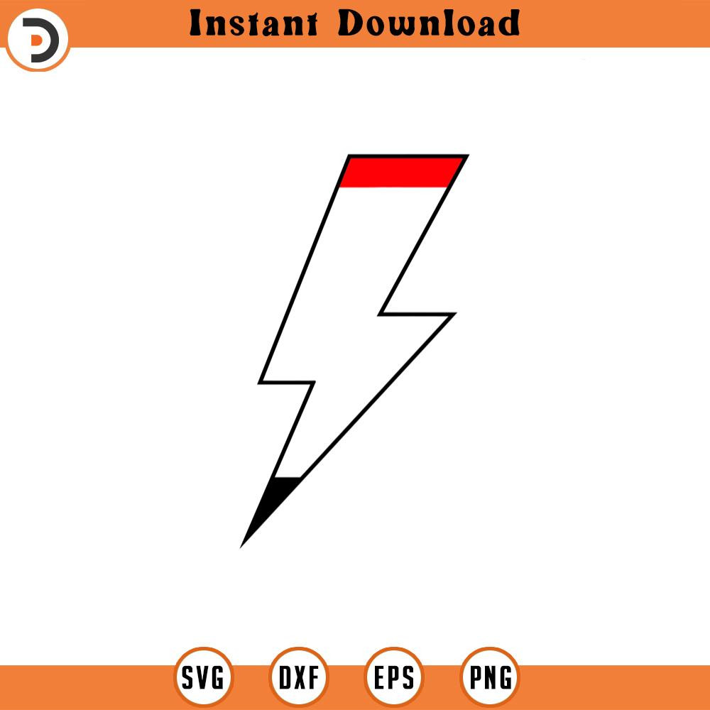SVG2371-Pencil Lightning Bolt Svg, Pencil Png, Pencil Clipart, Teacher Svg, Teacher Shirt Cut File Cricut, Silhouette, Png Pdf, Vector.jpg