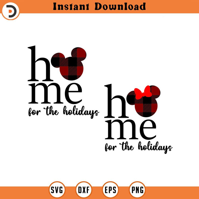 SVG3031-Home For The Holidays Svg, Magic Castle Christmas Svg, Mickey Minnie Christmas Svg, Christmas Holiday Png Cricut Sublimation, Mickey Holiday.jpg