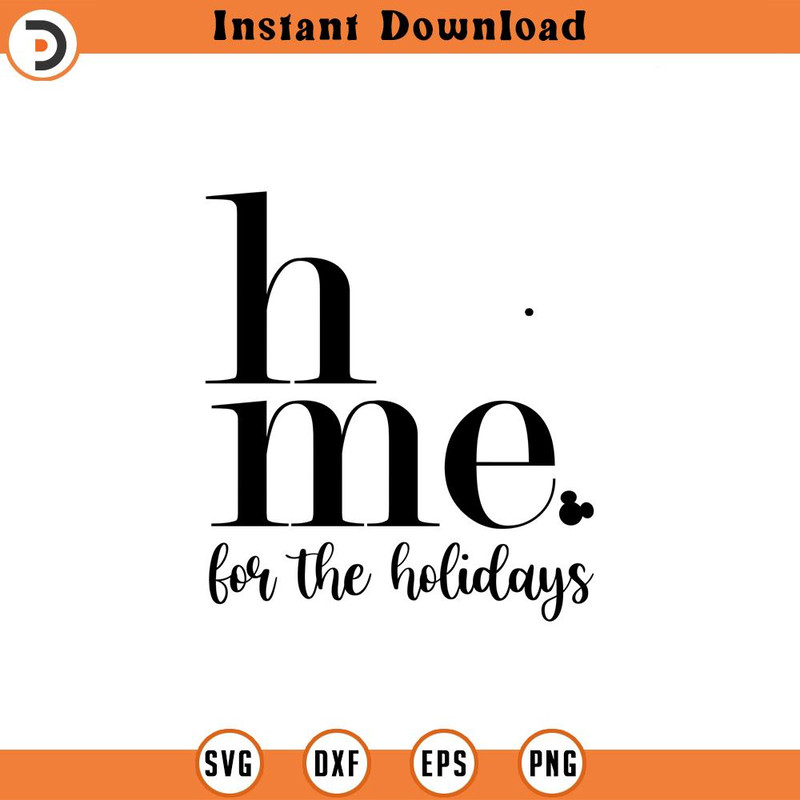 SVG3032-Home For The Holidays Svg Png, Magic Castle Christmas Svg, Magic Kingdom Christmas, Mouse Christmas Svg Png Files For Cricut Sublimation.jpg