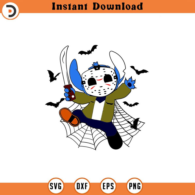 SVG3066-Halloween Costume Svg, Stitch Jason Svg, Halloween Svg, Stitch Halloween Svg, Svg, Png Files For Cricut Sublimation, Layered Cut File.jpg