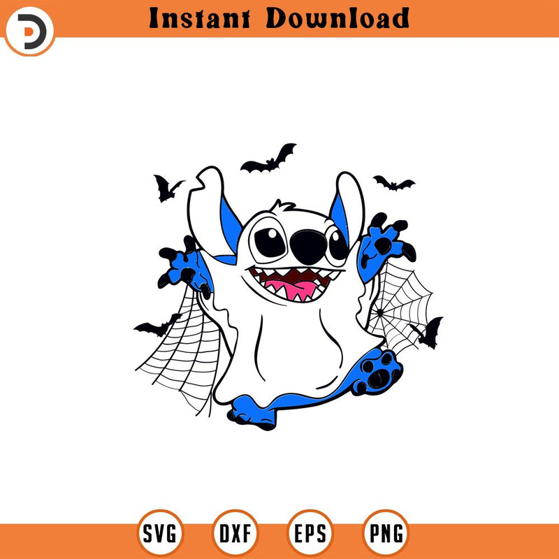 SVG3069-Halloween Costume Svg, Stitch Ghost Svg, Halloween Svg, Stitch Halloween Svg, Svg, Png Files For Cricut Sublimation, Layered Cut File.jpg