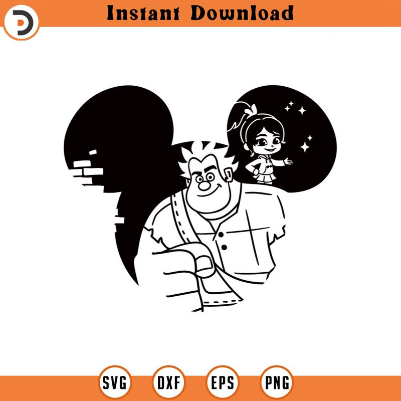 SVG4338-Wreck It Ralph SVG vanellope princess png dxf clipart , cut file outline silhouette.jpg