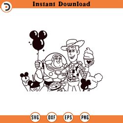 toy story snacks svg , buzz lightyear , woody , alien dxf png clipart , magic , cut file outline silhoutte