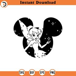 tinkerbell svg png clipart disneyland ears tinker , cut file outline silhouette
