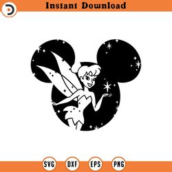 tinkerbell svg fairy magic dxf png clipart , vector cut file outline silhouette