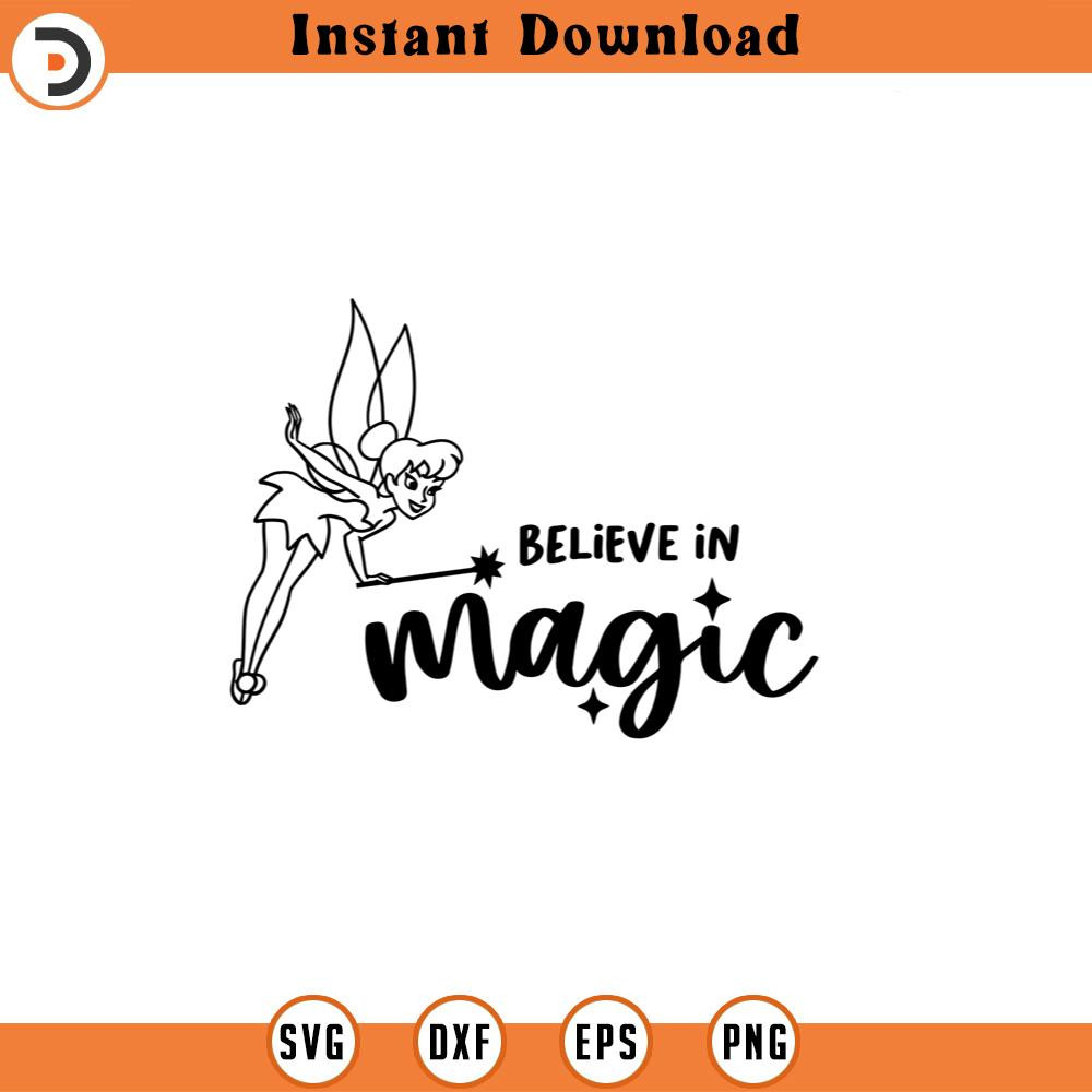 SVG4361-Tinkerbell SVG Believe in magic png clipart DXF , cut file outline silhouette.jpg