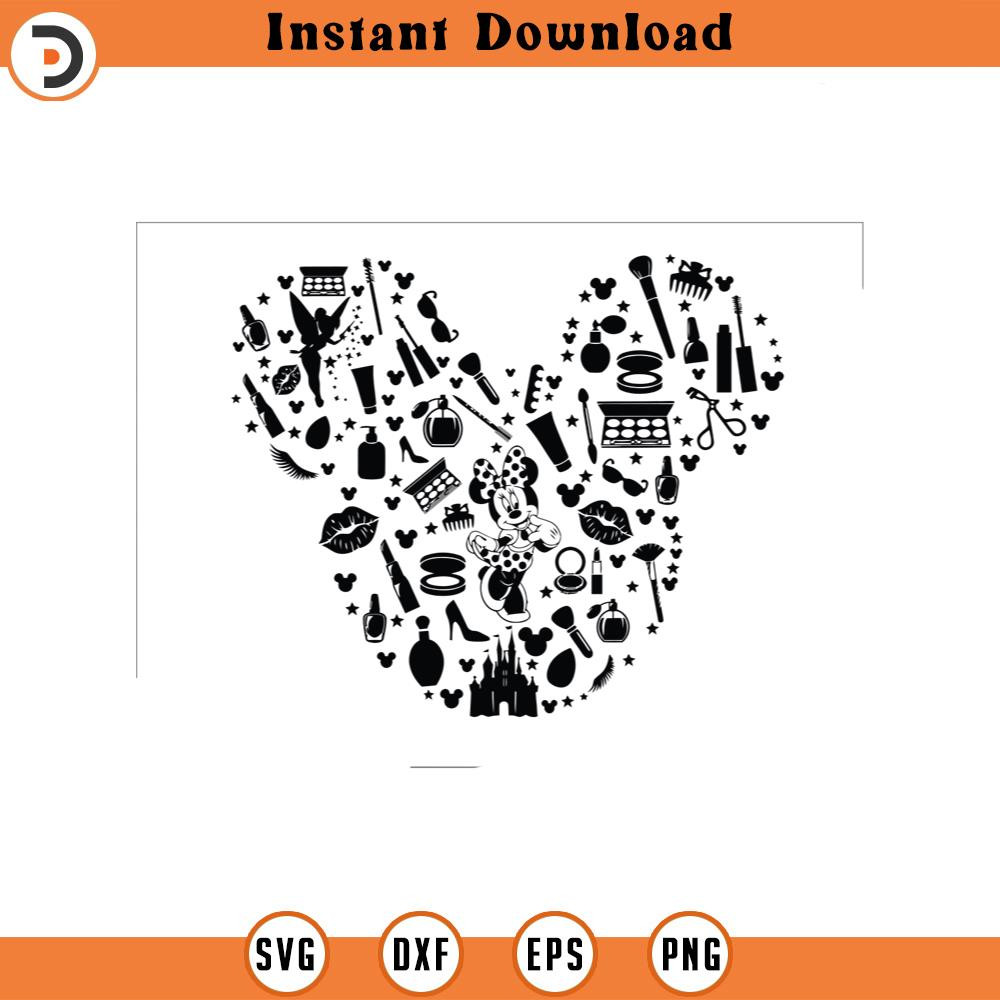 SVG4377-Svg Minnie Mouse silhouette Png, Cartoon character Cut file Dxf, Cricut,minnie makeup svg.jpg