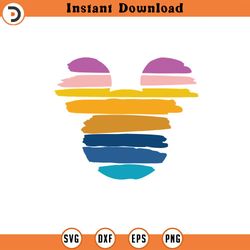 svg mickey mouse silhouette png,mickey retro, cartoon character,mickey sunset svg, cut file dxf, cricut