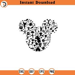 svg mickey mouse silhouette png,basketball svg,football ,tennis svg,bowling svg,mickey sports lover,mickey mouse sports