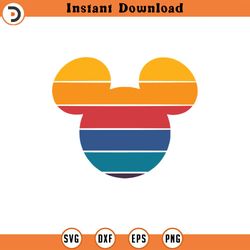 svg mickey mouse silhouette png, cartoon character,mickey sunset svg, cut file dxf, cricut