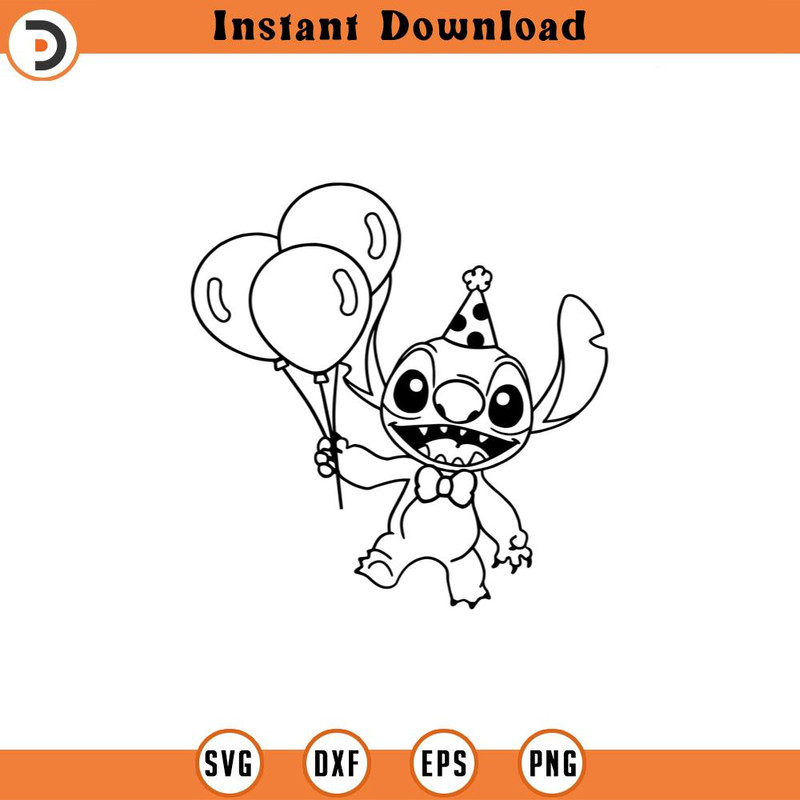 SVG4391-Stitch SVG birthday balloons dxf png clipart , cut file outline silhouette.jpg