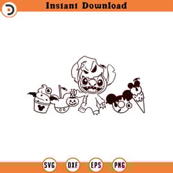 stitch halloween snacks svg oogie boogie png dxf clipart , cut file outline silhouette