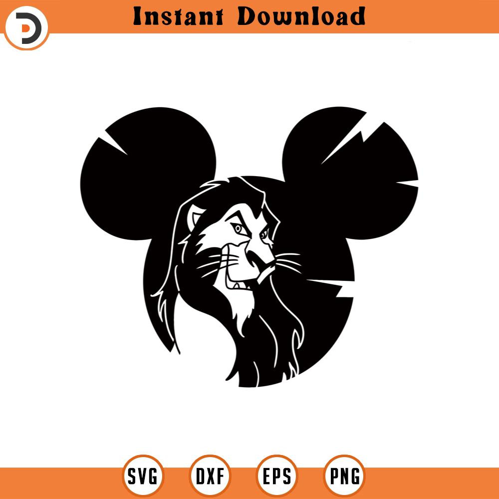 SVG4407-Scar ears svg lion king villain dxf png clipart , cut file outline silhouette.jpg