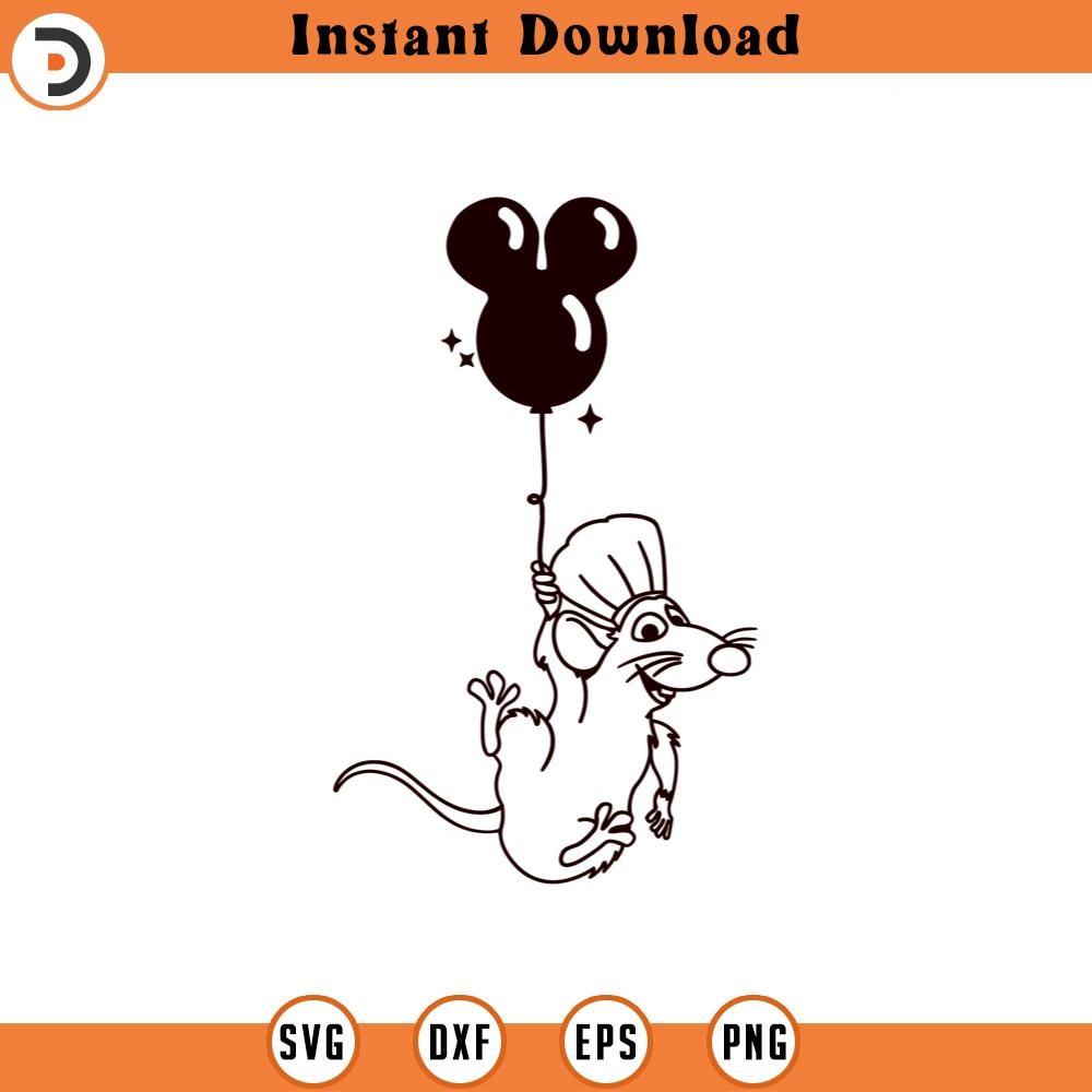 SVG4417-Ratatouille disneyland balloon SVG dxf png clipart , vacay mode, magic , cut file outline silhouette.jpg