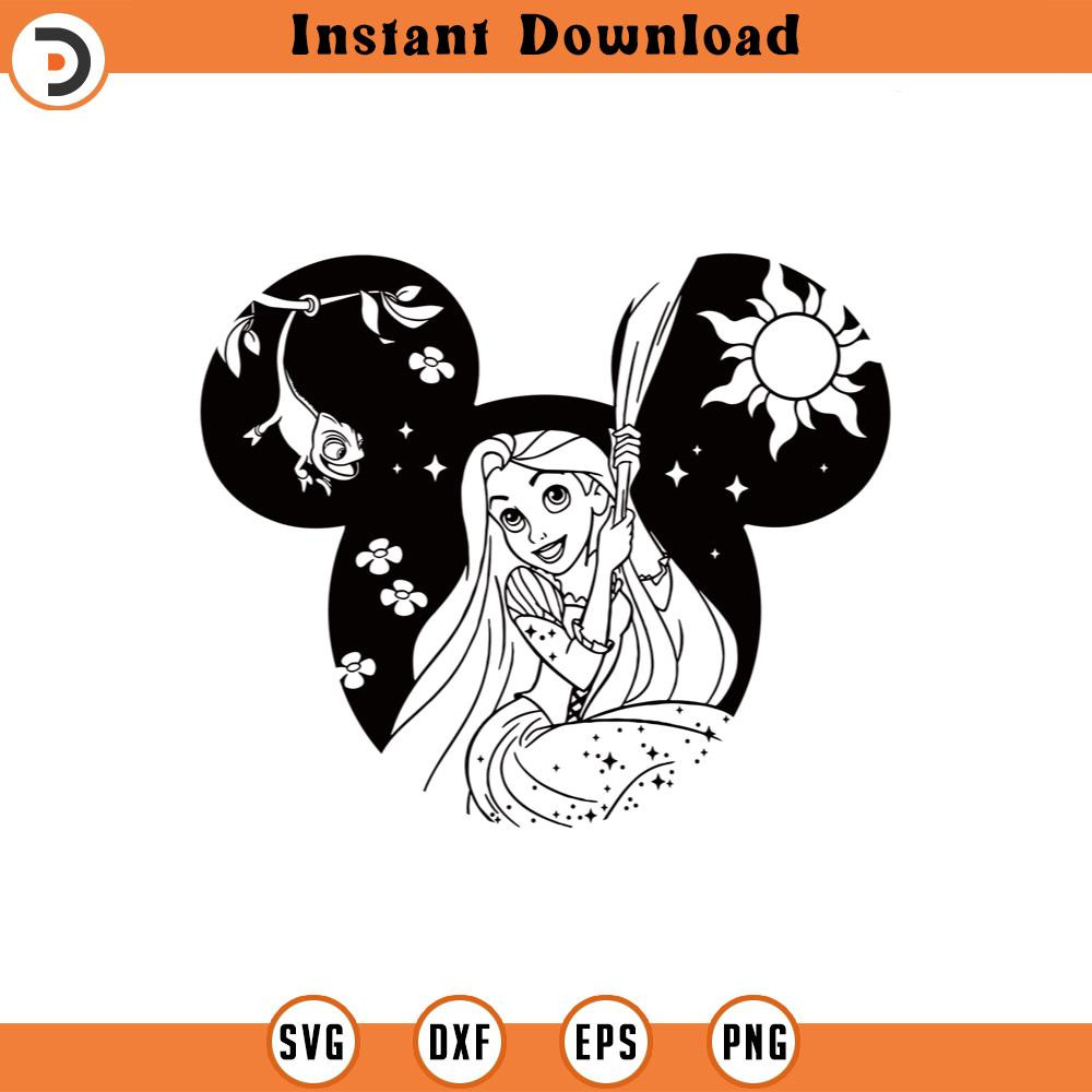 SVG4418-Rapunzel princess Tangled SVG disneyland ears , clipart vector cut file layered by color.jpg