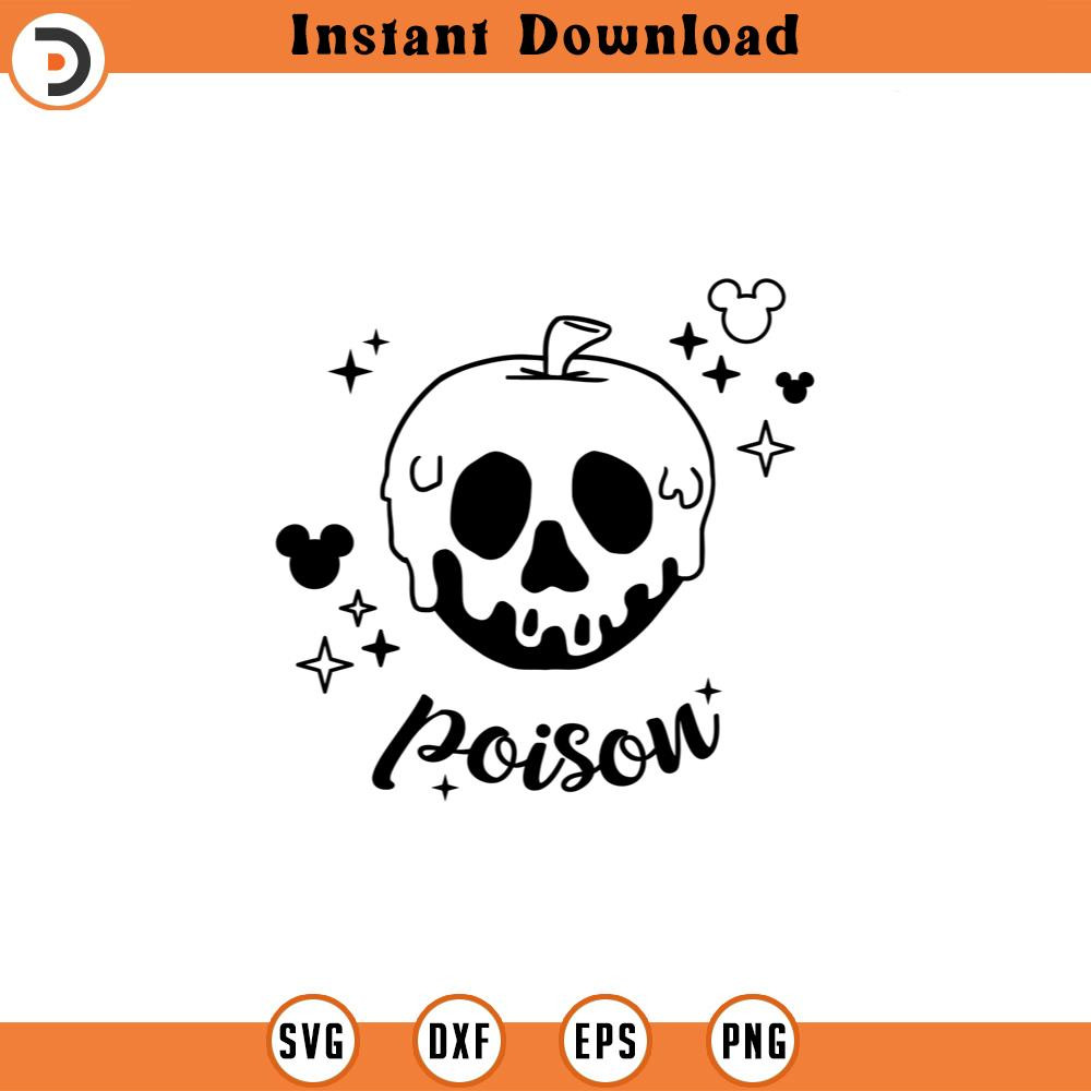 SVG4426-Poison apple SVG Snow White png clipart , cut file outline silhouette.jpg