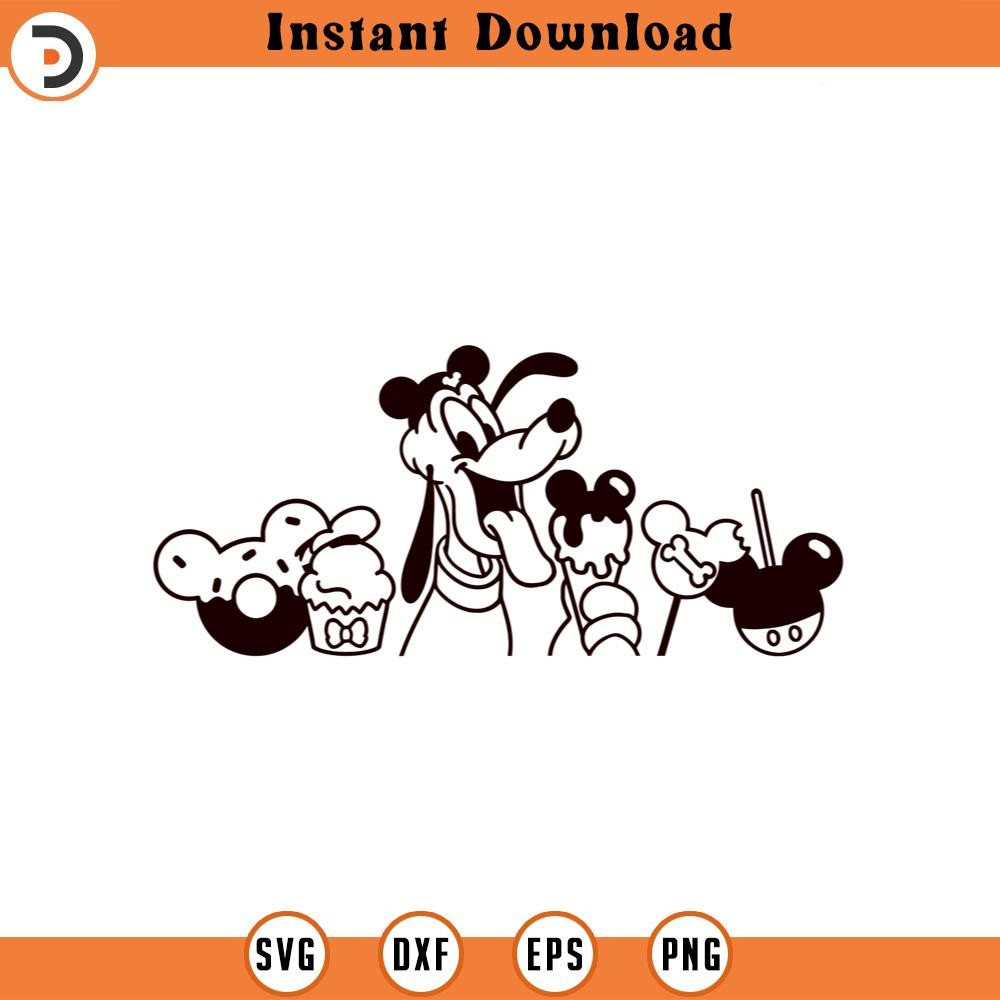 SVG4427-Pluto SVG png clipart Disneyland svg png Snacks , cut file outline silhouette.jpg
