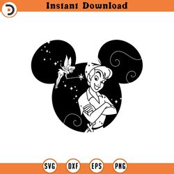 peter pan svg tinkerbell svg png clipart , cut file layered by color