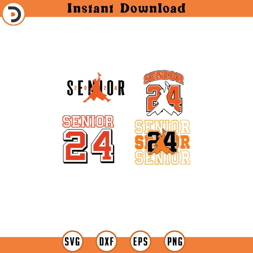 SVG4435-orange air senior, Class of 2024 SVG, Senior 2024 SVG Bundle, 2024 Senior svg, senior shirt svg, senior year high school shirt cut file.jpg