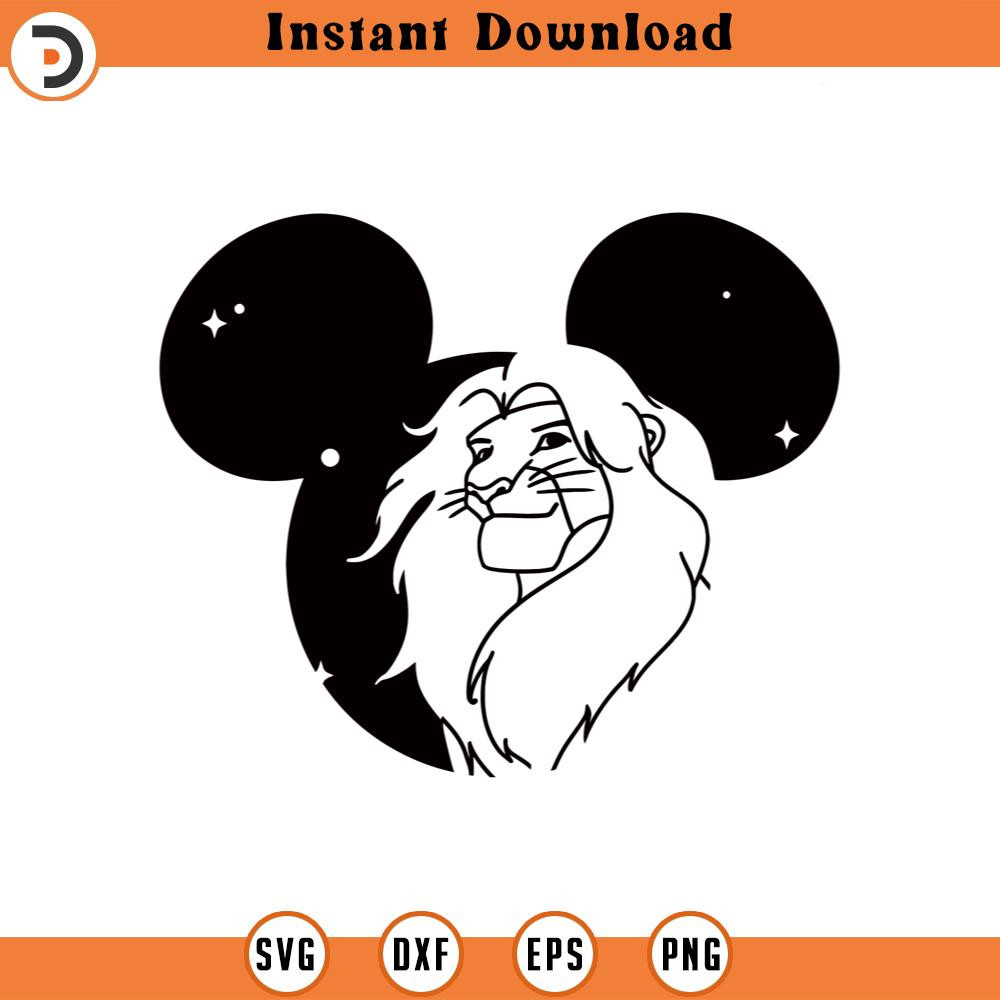 SVG4448-Mufasa SVG the lion king dxf png clipart , cut file outline silhouette.jpg