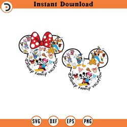 mickey ve minnie family vacationsvg, mickey mouse silhouette png, cartoon character cut file dxf, cricut, animal kingdom