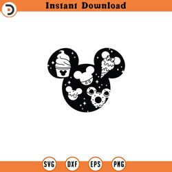 mickey snack svg, mickey mouse silhouette png, cartoon character cut file dxf, cricut