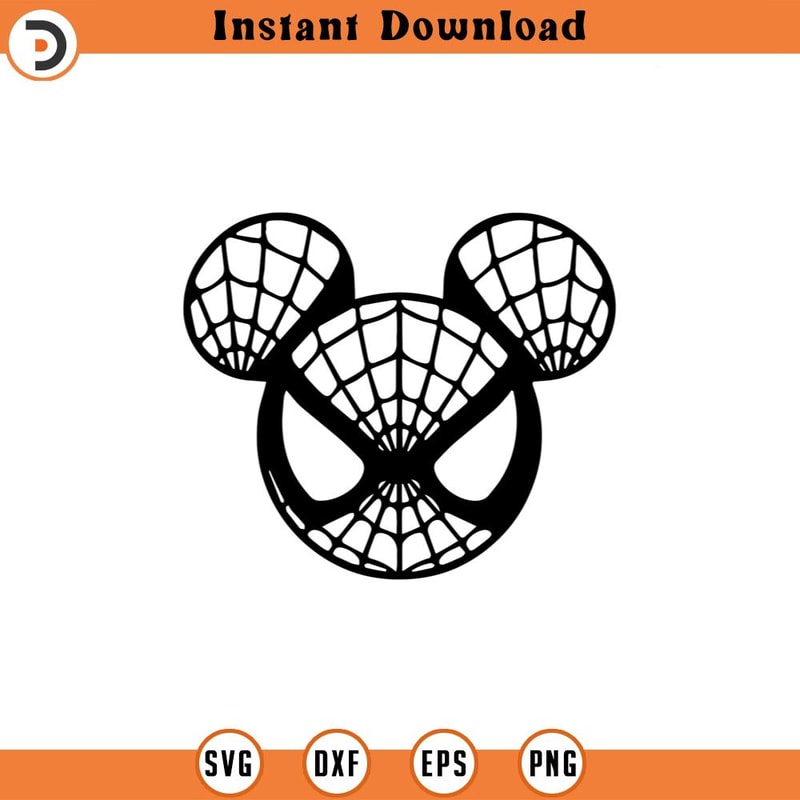 SVG4472-Mickey Mouse Spiderman Svg, Halloween Spiderman Svg,Mickey head svg, Vinyl Cut File, Svg, Pdf, Jpg, Png, Ai Printable Design File.jpg