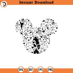 mickey mouse class,svg mickey mouse silhouette png, cartoon character cut file dxf, cricut,mickey teacher,mickey class
