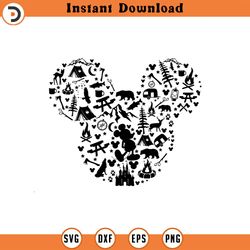 mickey mouse camp,svg mickey mouse silhouette png, cartoon character cut file dxf, cricut,mickey camp,mickey camping ten