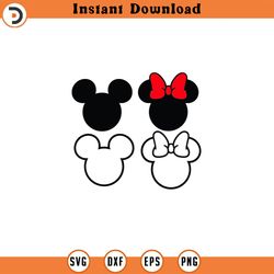 mickey and minnie mouse,svg mickey mouse silhouette png, cartoon character cut file dxf, cricut, magic, eps