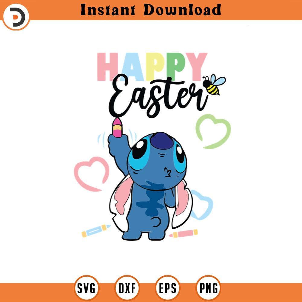 SVG4520-Happy easter,happy ears svg, Easter svg, Easter happy svg,colored eggs, Cricut and silhouette.jpg