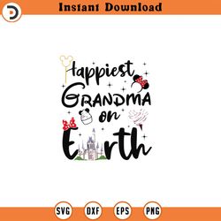 happiest grandmother in the world svg, mickey mouse silhouette png, cartoon character , animal kingdom, princess, magic