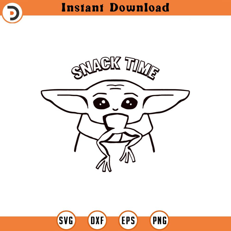 SVG4645-Baby Yoda SVG snack time png clipart, cut file outline silhouette.jpg