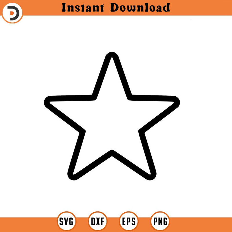 SVG451-Star Outline svg, shapes SVG, svg, png, dxf, jpeg, Digital Download, Cut File, Cricut, Silhouette.jpg