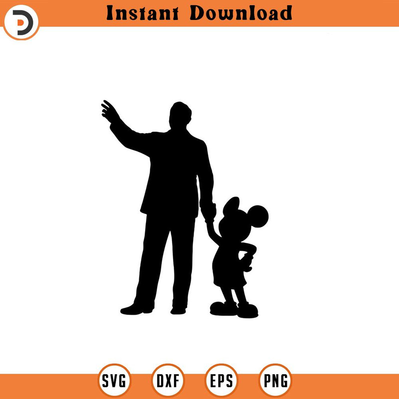 SVG476-Walt and Mouse svg, Partners Statue, Man and Mouse, svg, png, dxf, jpeg, Digital Download, Cut File, Cricut, SilhouetteSVGbyMelissaJoy.jpg