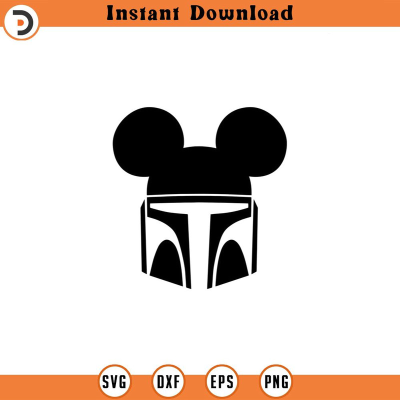 SVG517-Mandolorian with Mouse Ears Svg, Mickey svg, Baby Yoda Svg, Star Wars Svg, Vinyl Cut File, Svg, Pdf, Jpg, Png, Ai Printable Design File.jpg